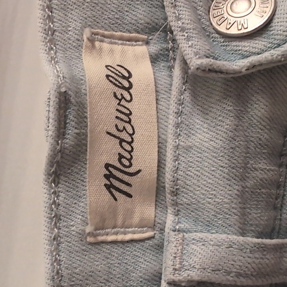 Madewell The Perfect Vintage Wide Leg Crop Jean Size 27 Light Wash Raw Hem - Picture 3 of 8